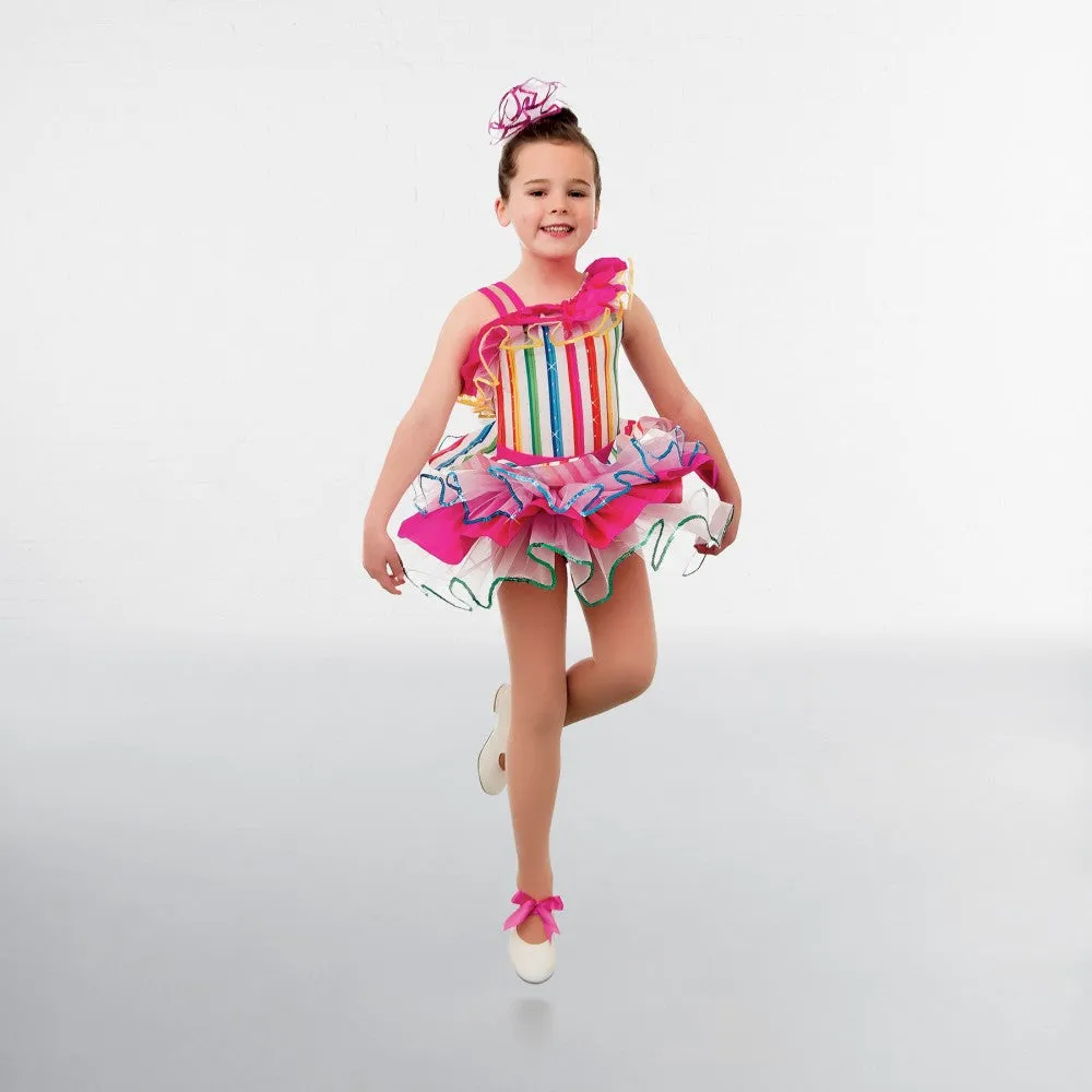 1st Position Rainbow Stripe Glitz Tutu