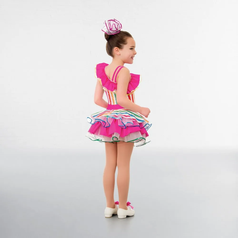 1st Position Rainbow Stripe Glitz Tutu