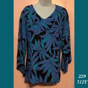 229 - 312Y , V neck tunic top