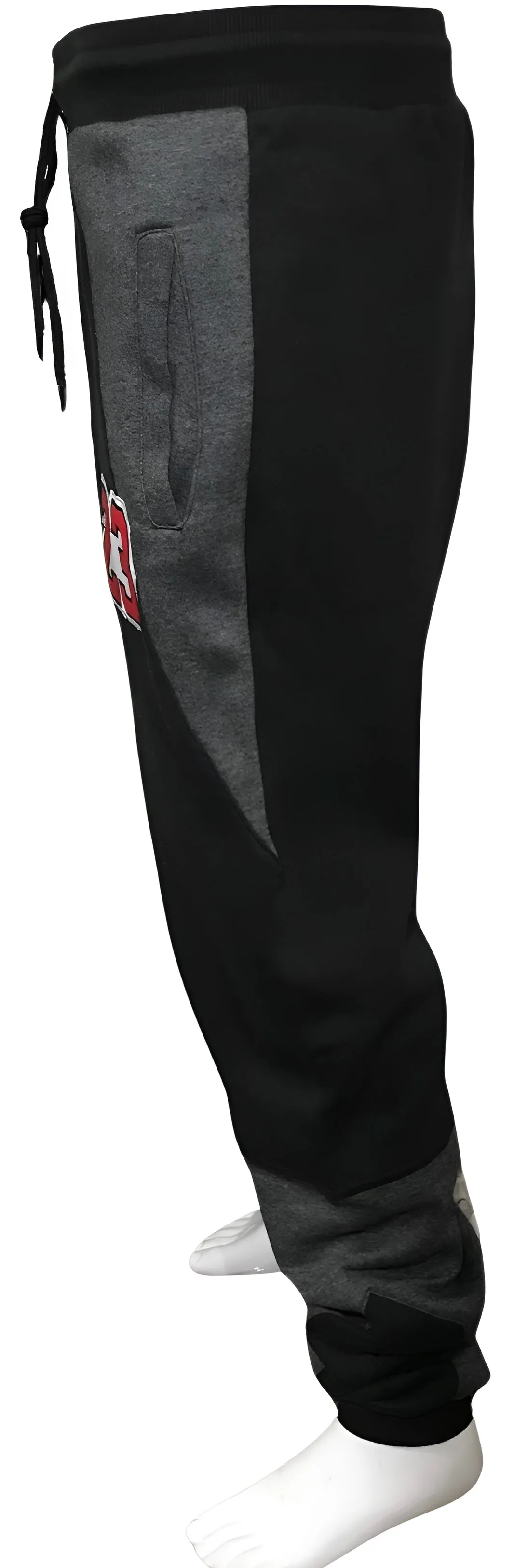 ^23^ (BLACK-DARK GREY) LUXURY JOGGER SWEATPANTS (CUT & SEW)