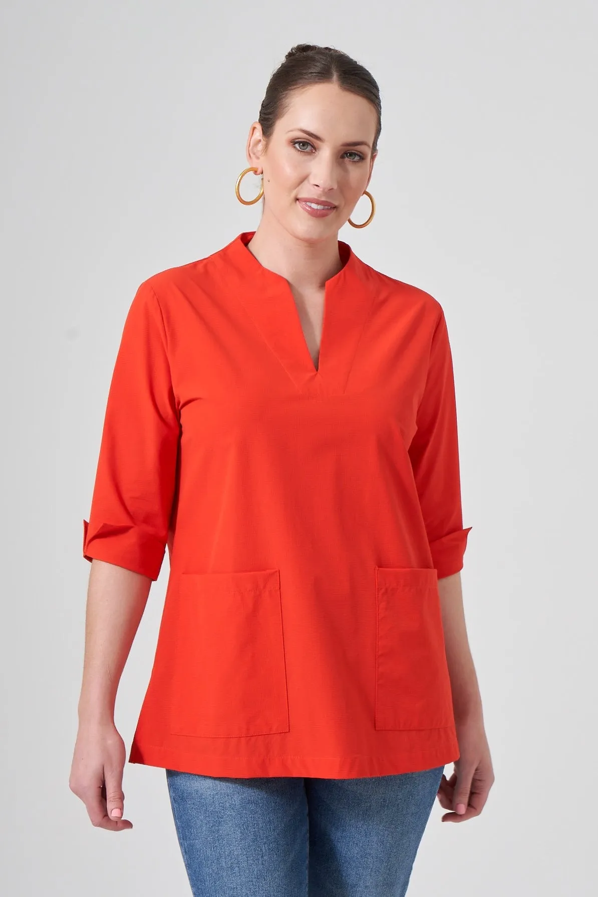 29" Two Pocket V-Neck Tunic