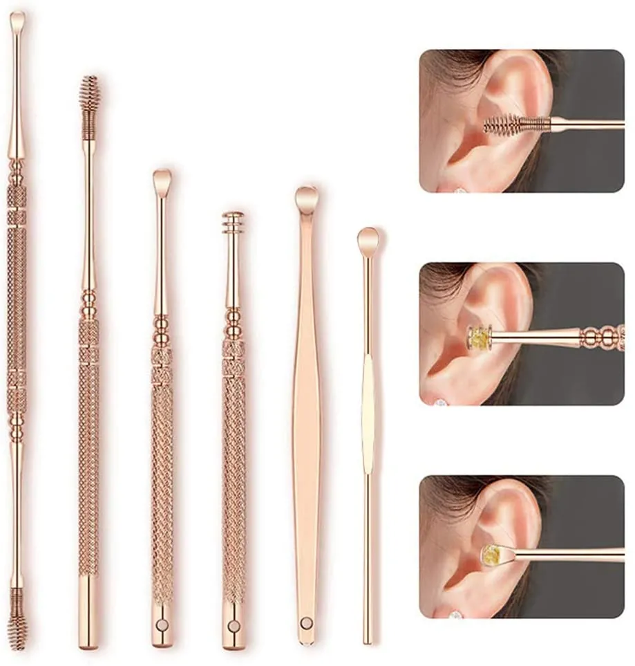 7PC LED Earwax Removal Tools with Storage Case