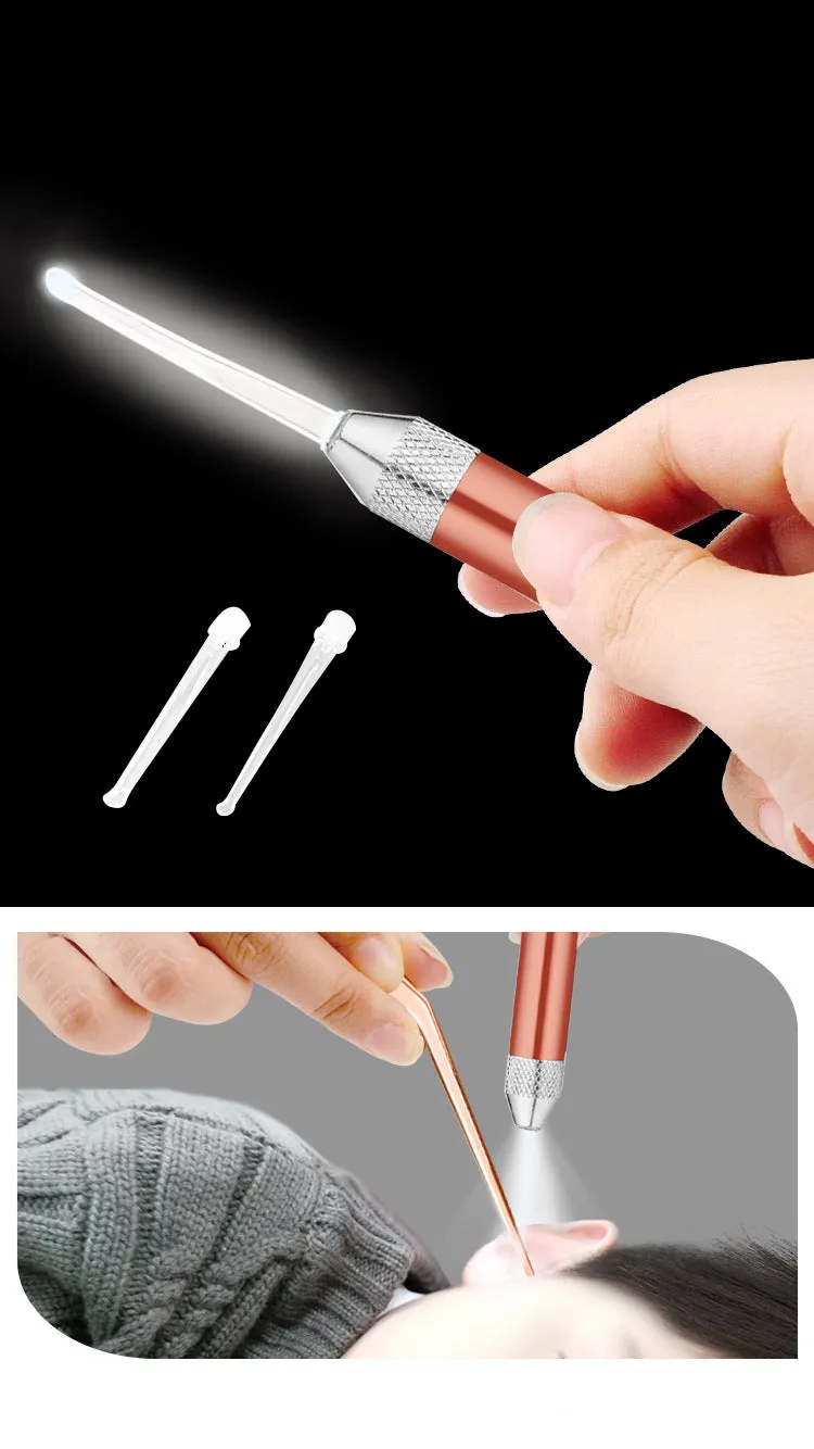 7PC LED Earwax Removal Tools with Storage Case