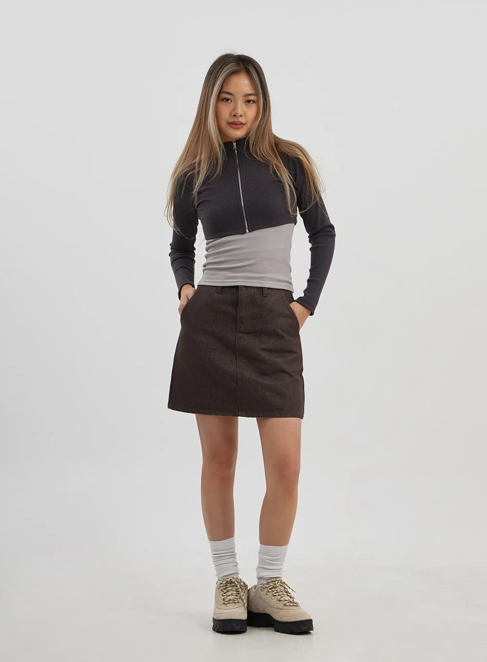 A-Line High Waist Mini Skirt CJ326