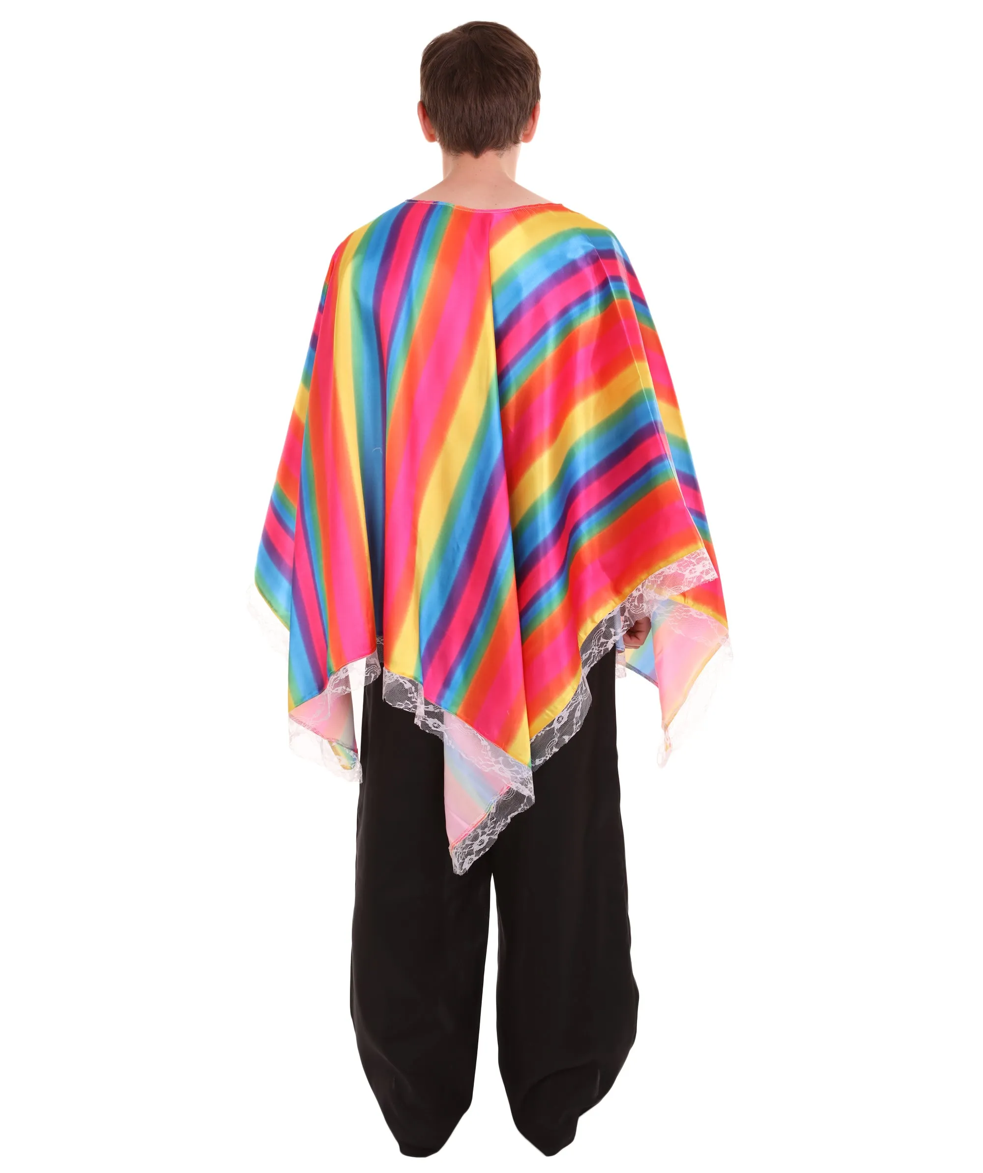 Adult Men's Mexican Serape Poncho International Costume | Patriotic Cosplay Costume