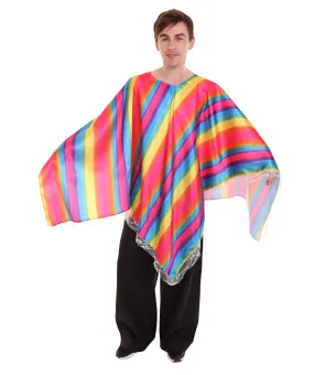 Adult Men's Mexican Serape Poncho International Costume | Patriotic Cosplay Costume