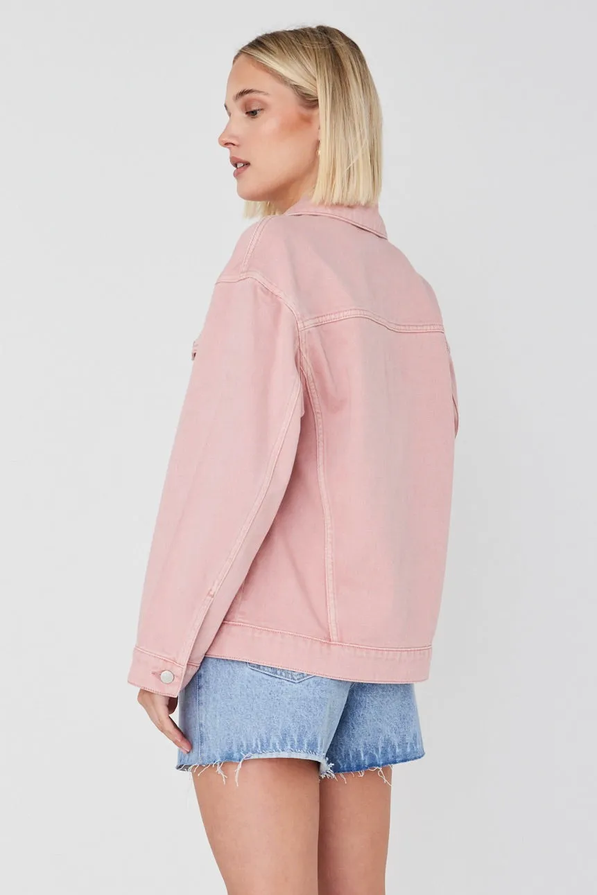 Always Mushroom Pink Denim Jacket