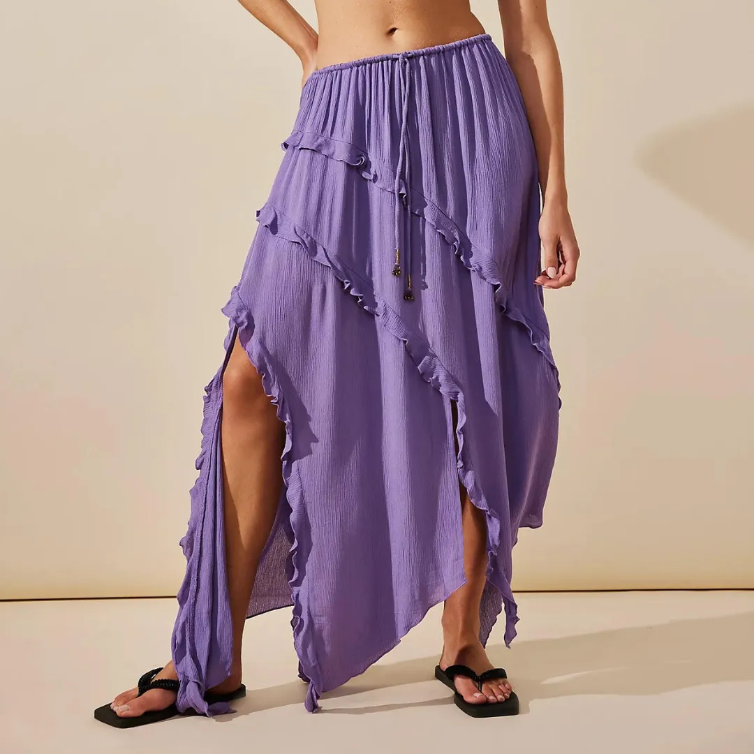 Ambie Maxi Skirt - Chalk Violet