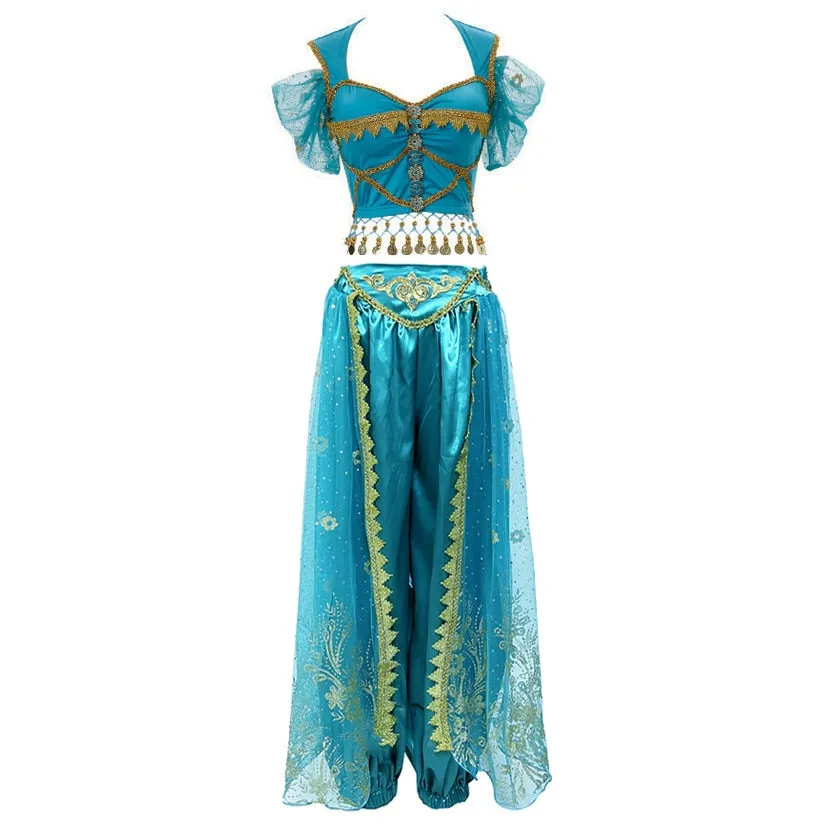 Arabian Princess Pants, Skirts, Tops Embroidered Bollywood Sets