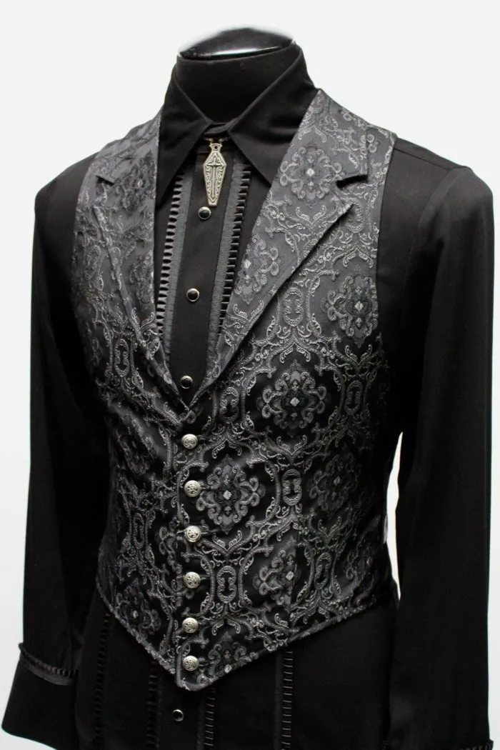 ARISTOCRAT VEST - EDWARDIAN BROCADE - Black