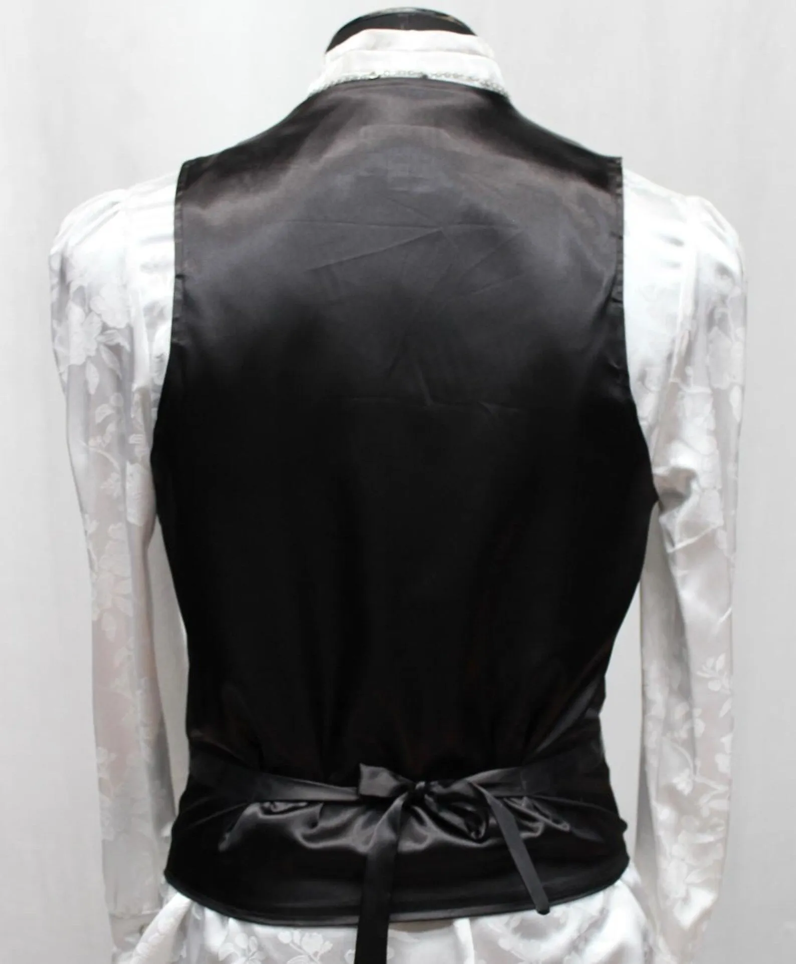 ARISTOCRAT VEST - SATIN BROCADE - BLACK