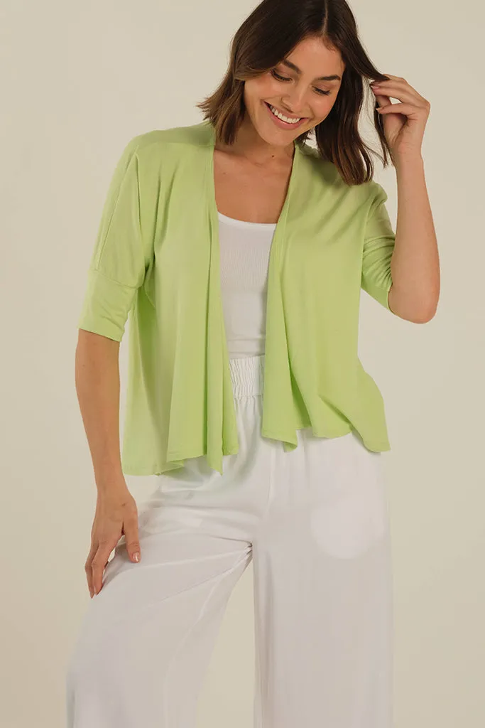 Bamboo Drape Cardi - Lettuce