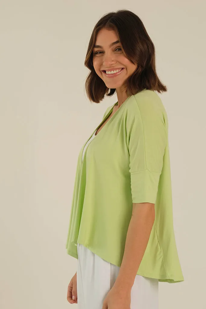 Bamboo Drape Cardi - Lettuce