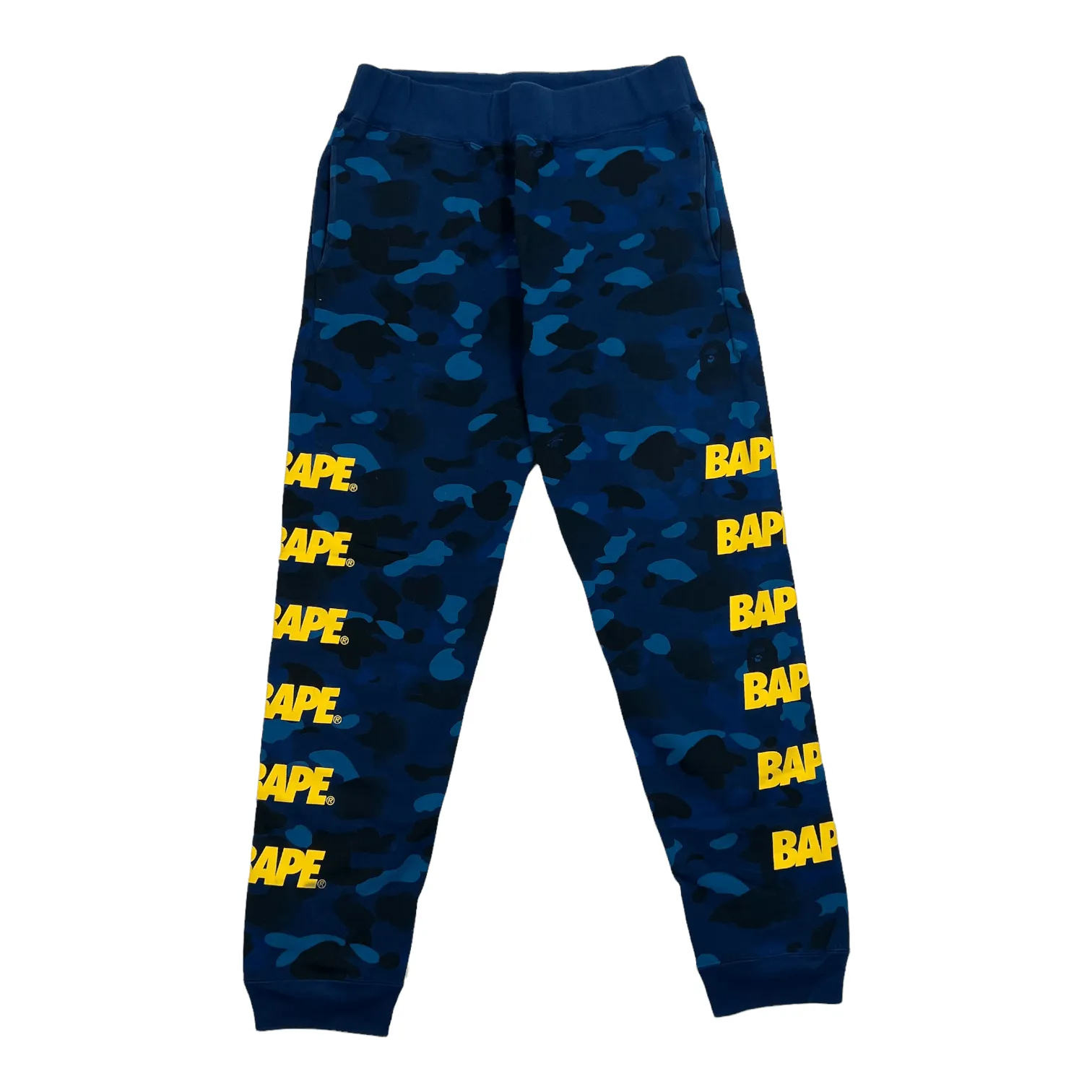 Bape Camo Logo Sweatpants Blue