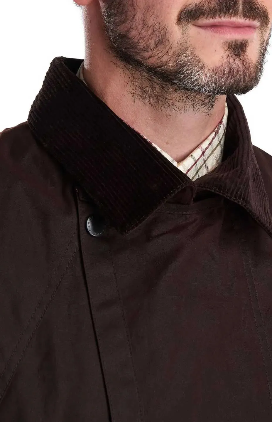 BARBOUR Stockman Wax Jacket - Mens Long Coat - Brown