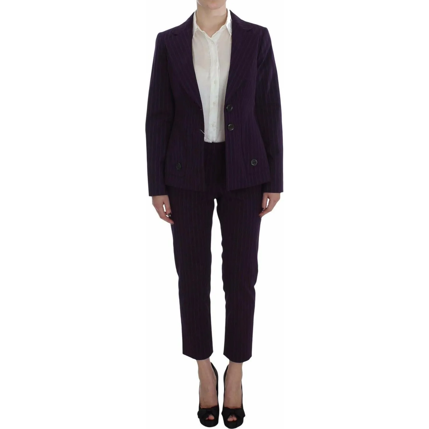 BENCIVENGA Elegant Striped Pant & Blazer Suit