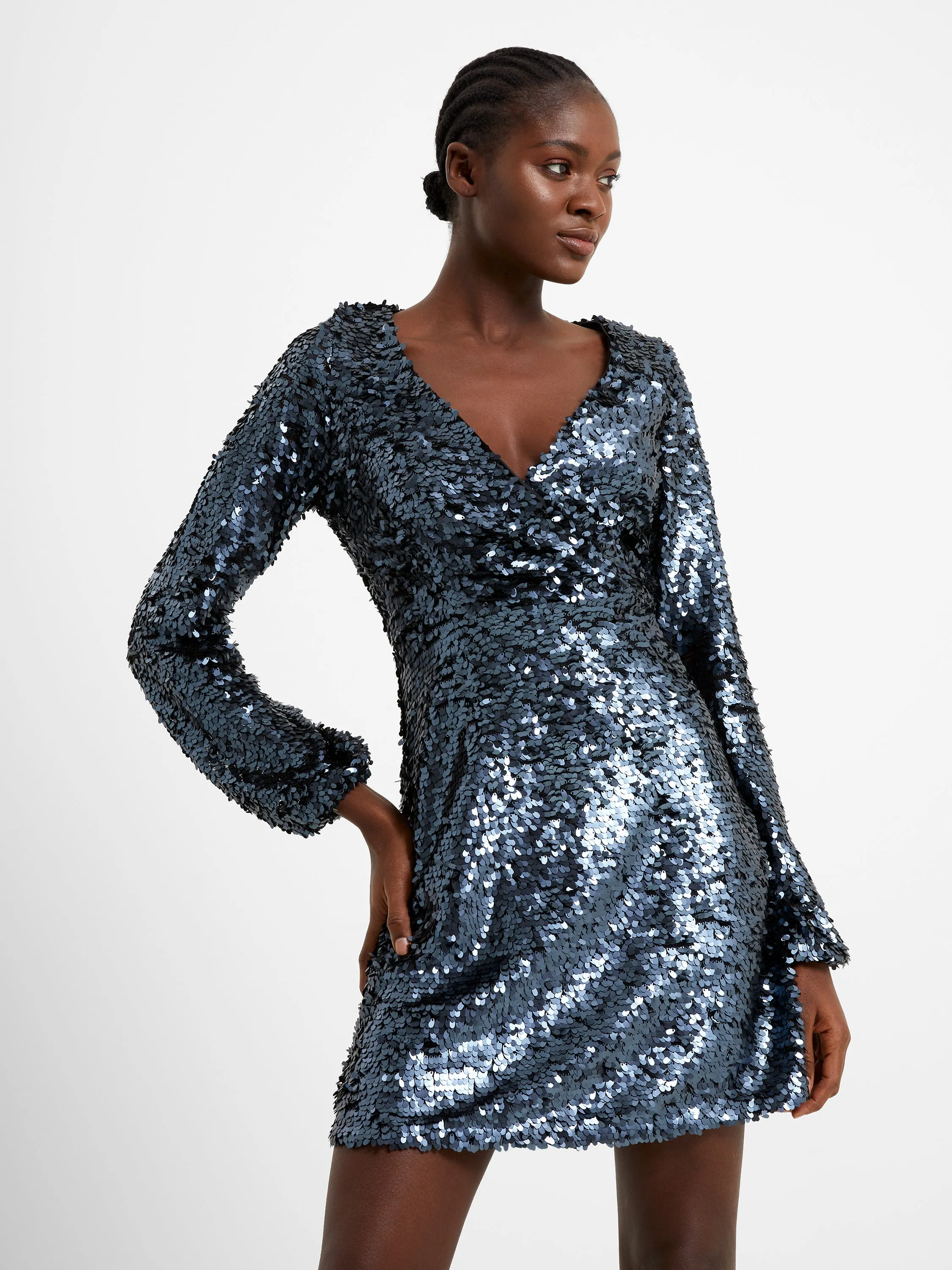 Bisma Sequin Wrap Dress