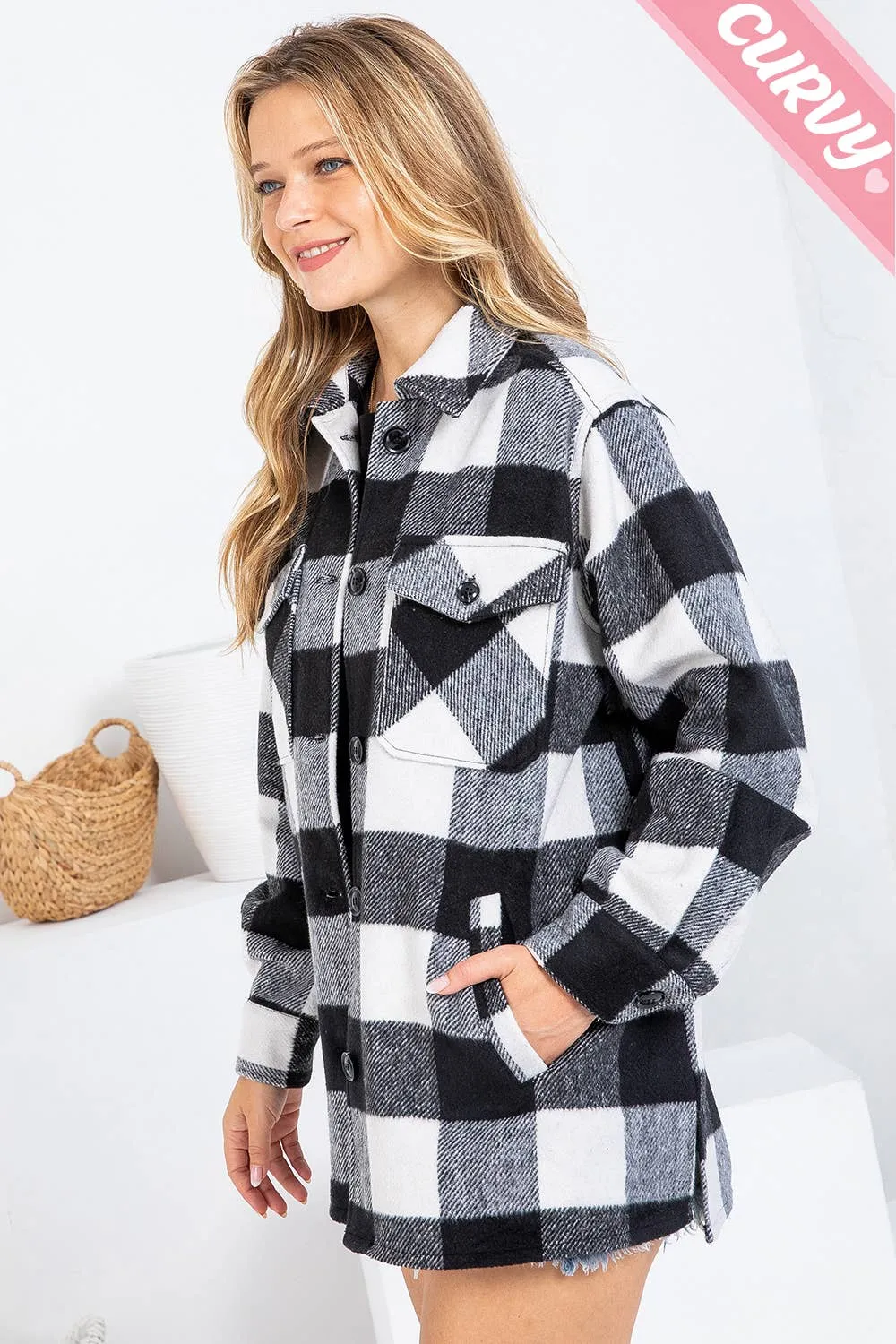 Black & White Plaid Shacket