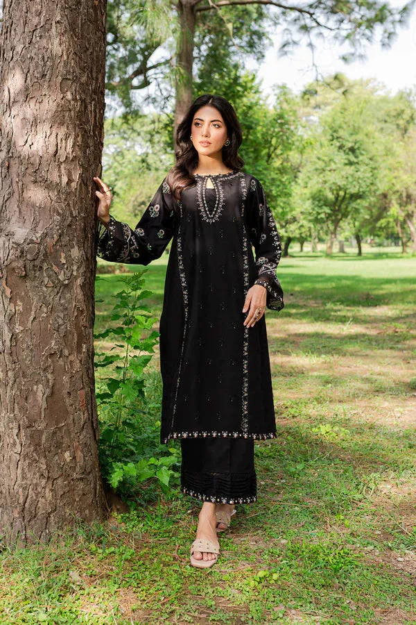 Black Buck 2-Pc EMBROIDERED STITCHED Co-ord Set