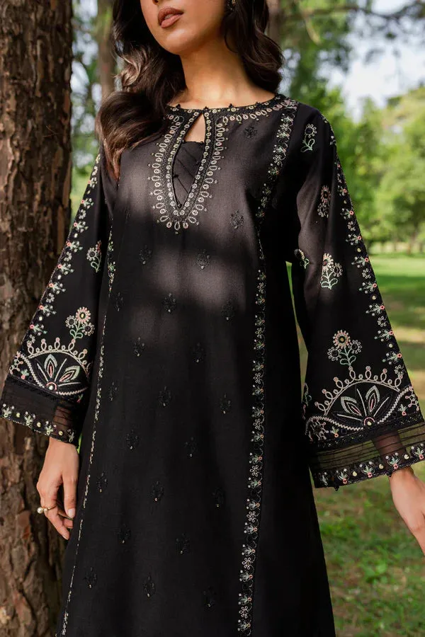 Black Buck 2-Pc EMBROIDERED STITCHED Co-ord Set