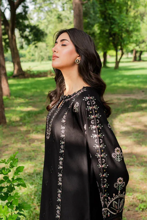 Black Buck 2-Pc EMBROIDERED STITCHED Co-ord Set