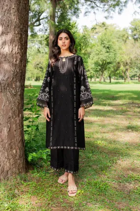 Black Buck 2-Pc EMBROIDERED STITCHED Co-ord Set