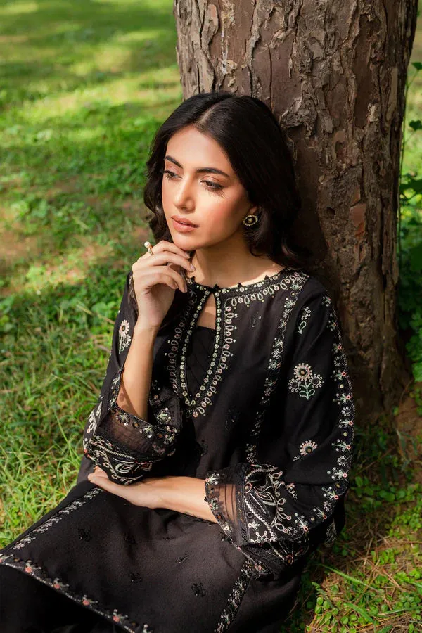 Black Buck 2-Pc EMBROIDERED STITCHED Co-ord Set