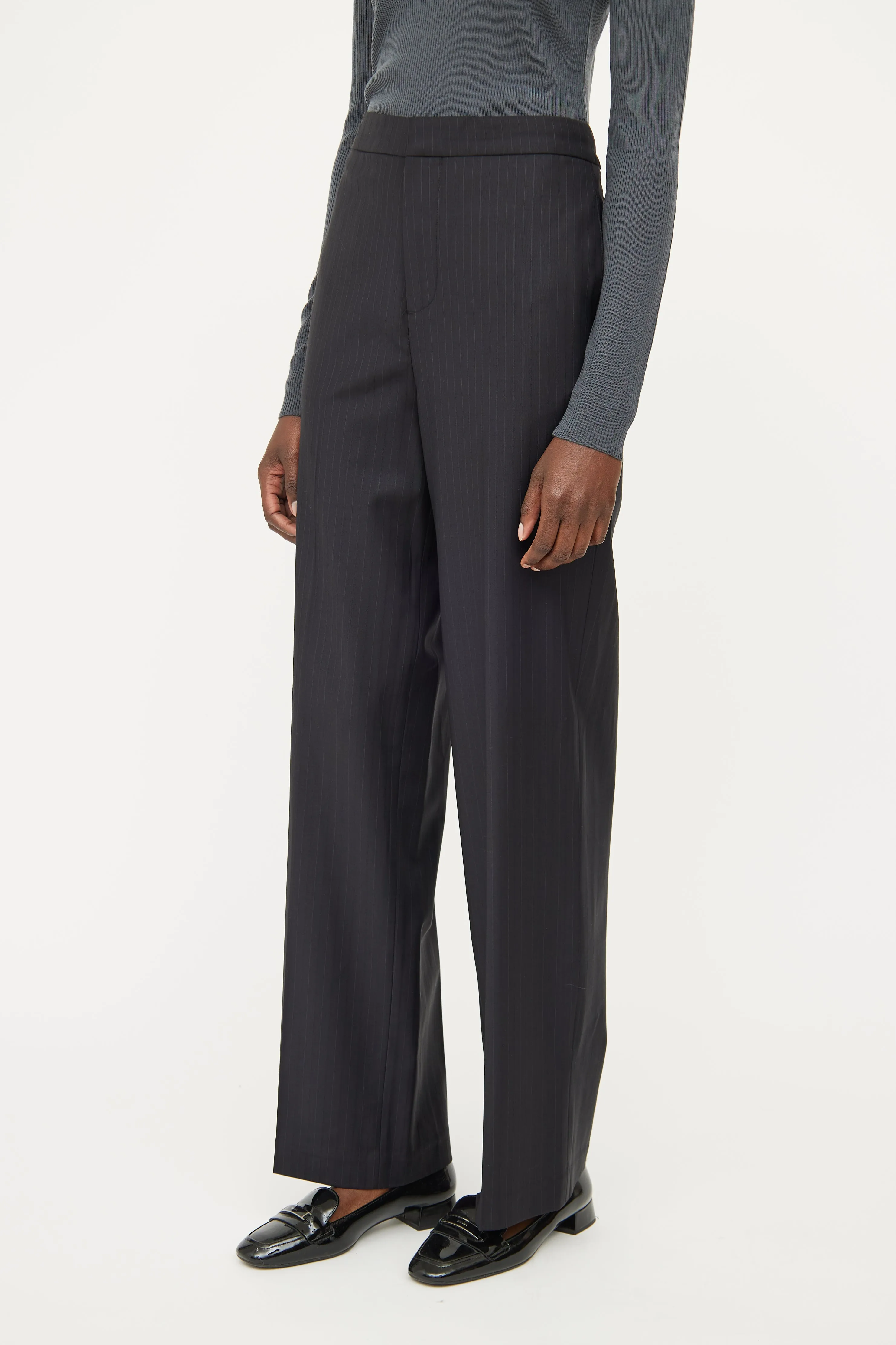 Black Pinstripe Dress Pant