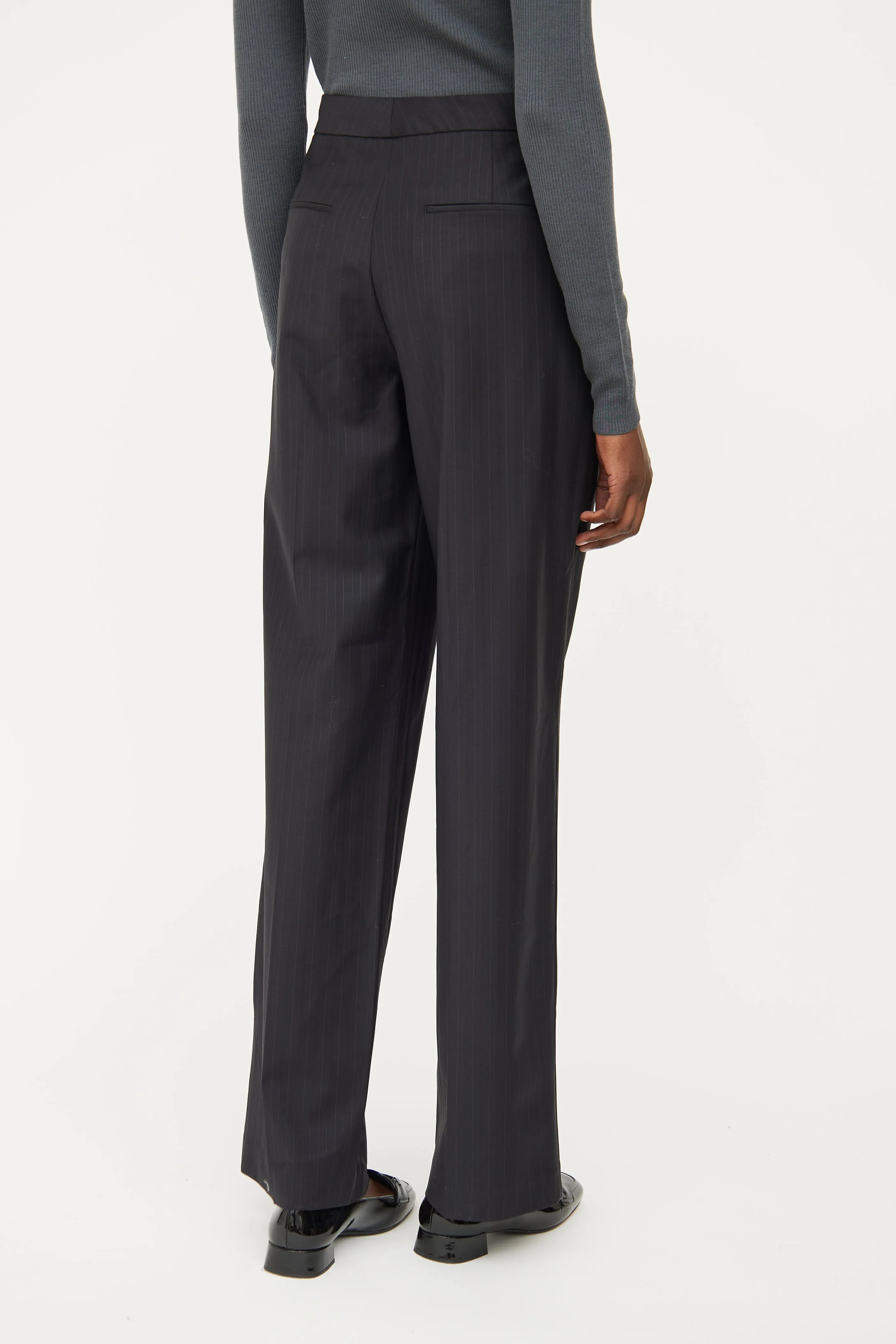 Black Pinstripe Dress Pant