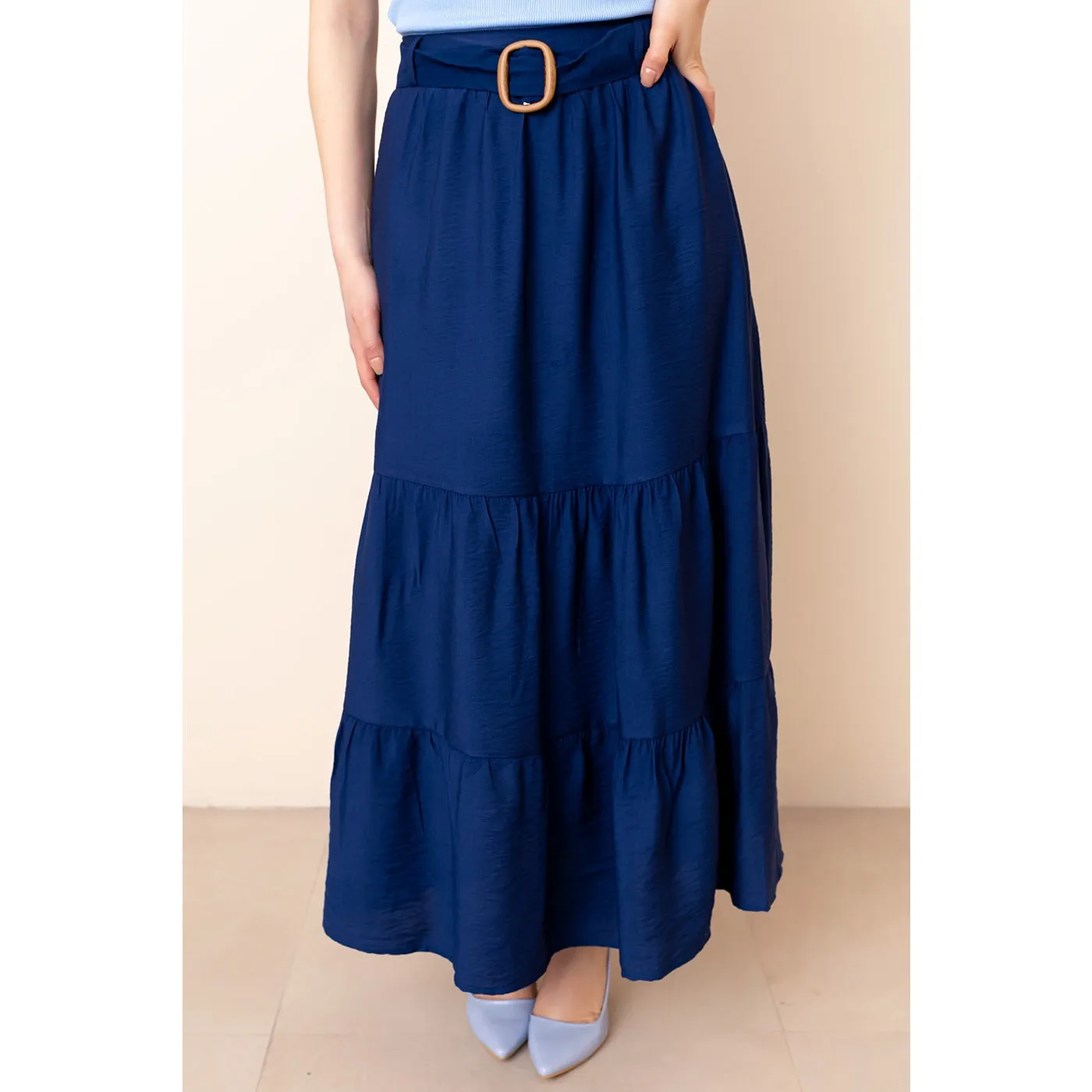 Blue Belted Skirt