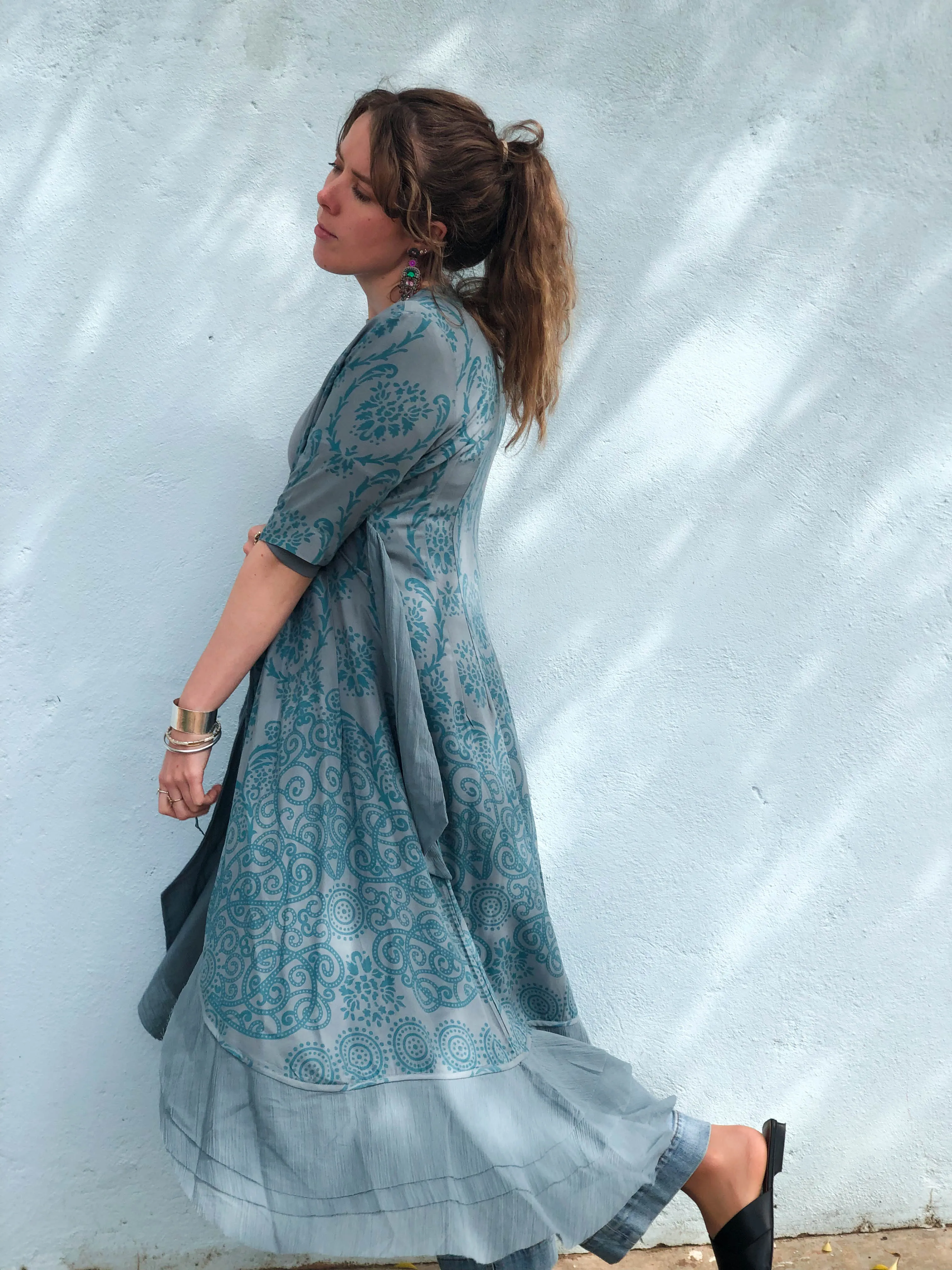 Bonny Wrap Dress - Filagree Ocean