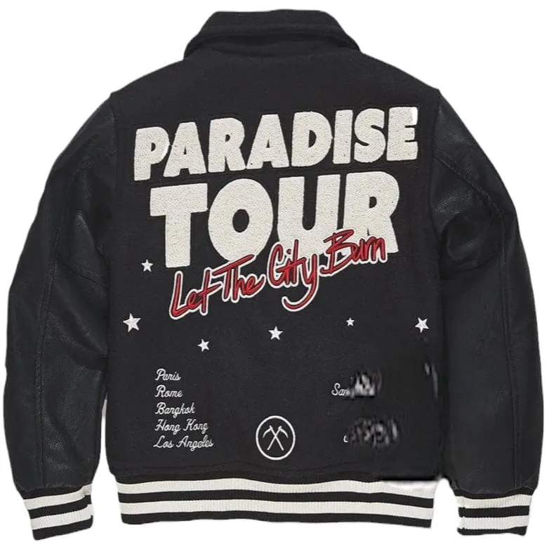 Boys Varsity Paradise Team Jacket (Black) - 91632BBLK