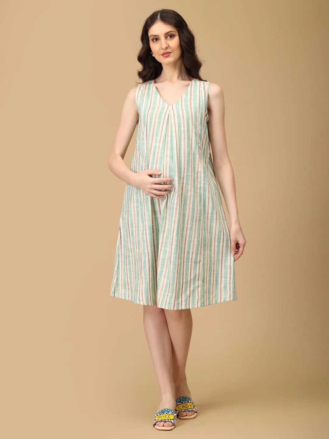 Business Class Maternity and Nursing Shacket Dress