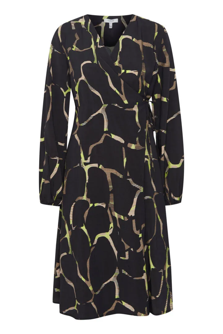 Byoung Byibine Wrap Dress Black Mix