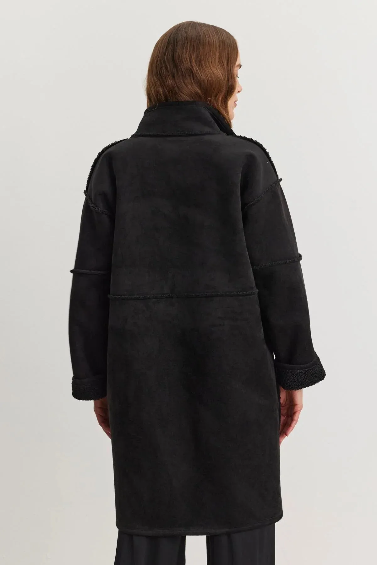 Cara | Long Reversible Lux Sherpa Coat