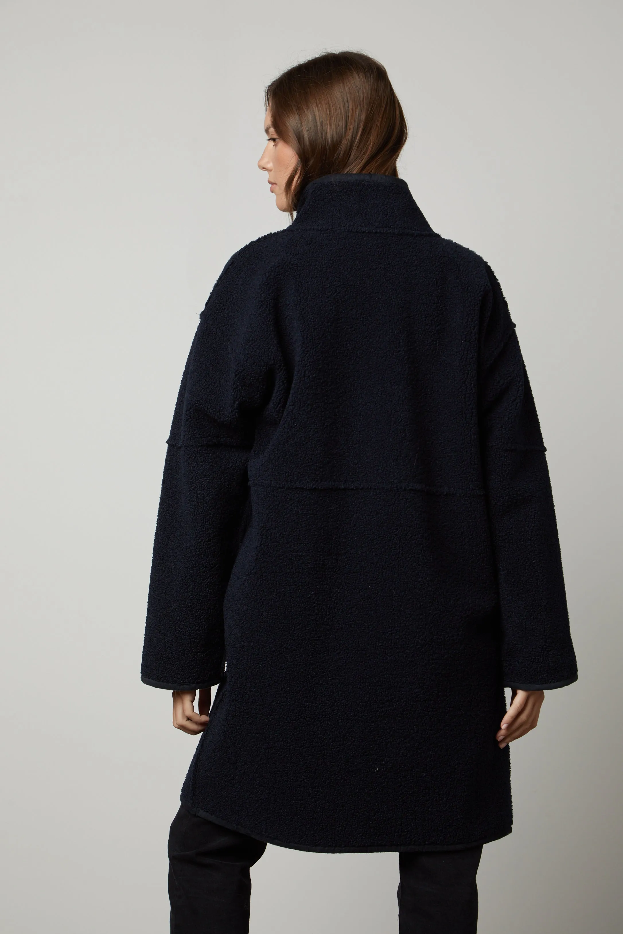 Cara | Long Reversible Lux Sherpa Coat