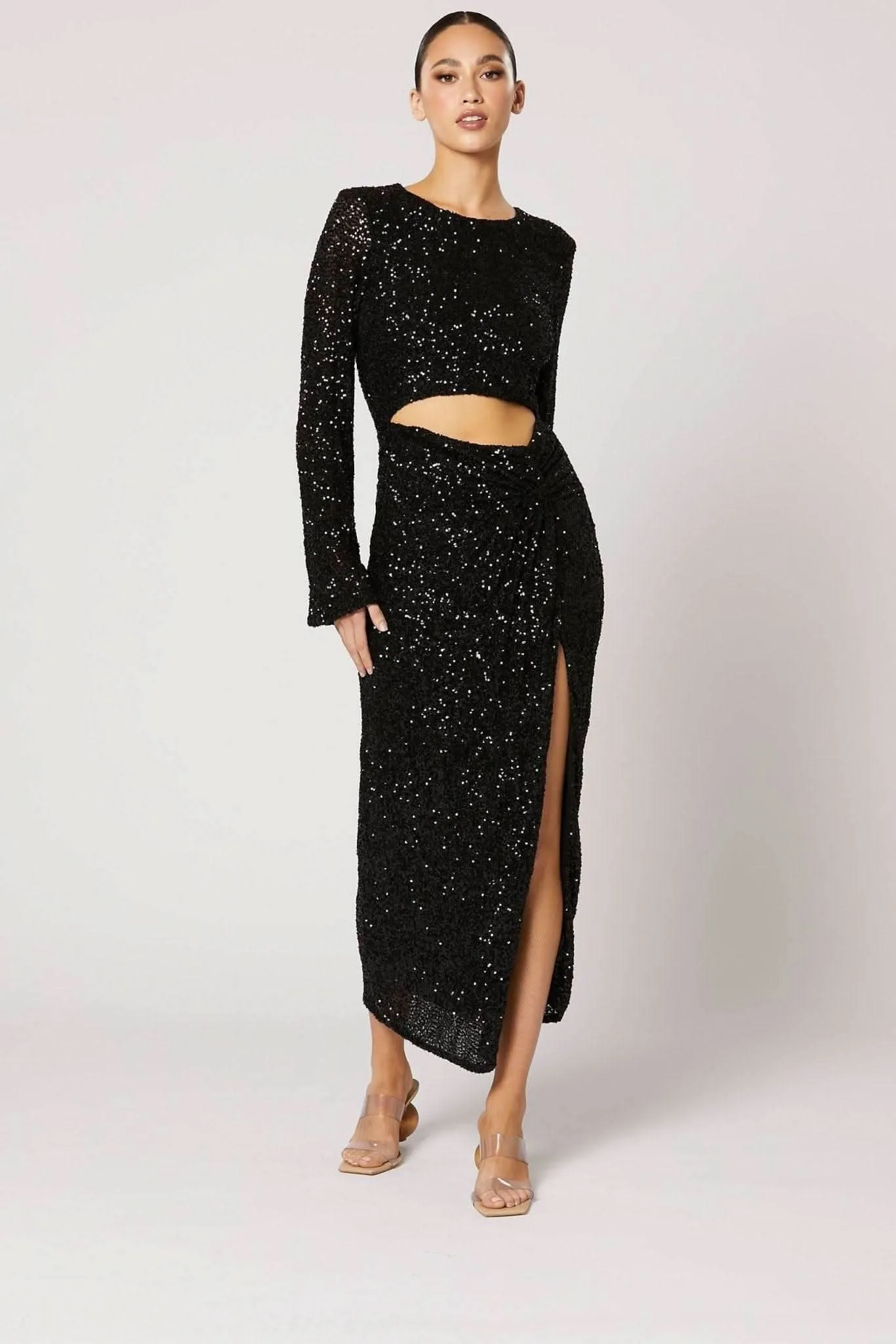 Chandra Sequin Knot Dress