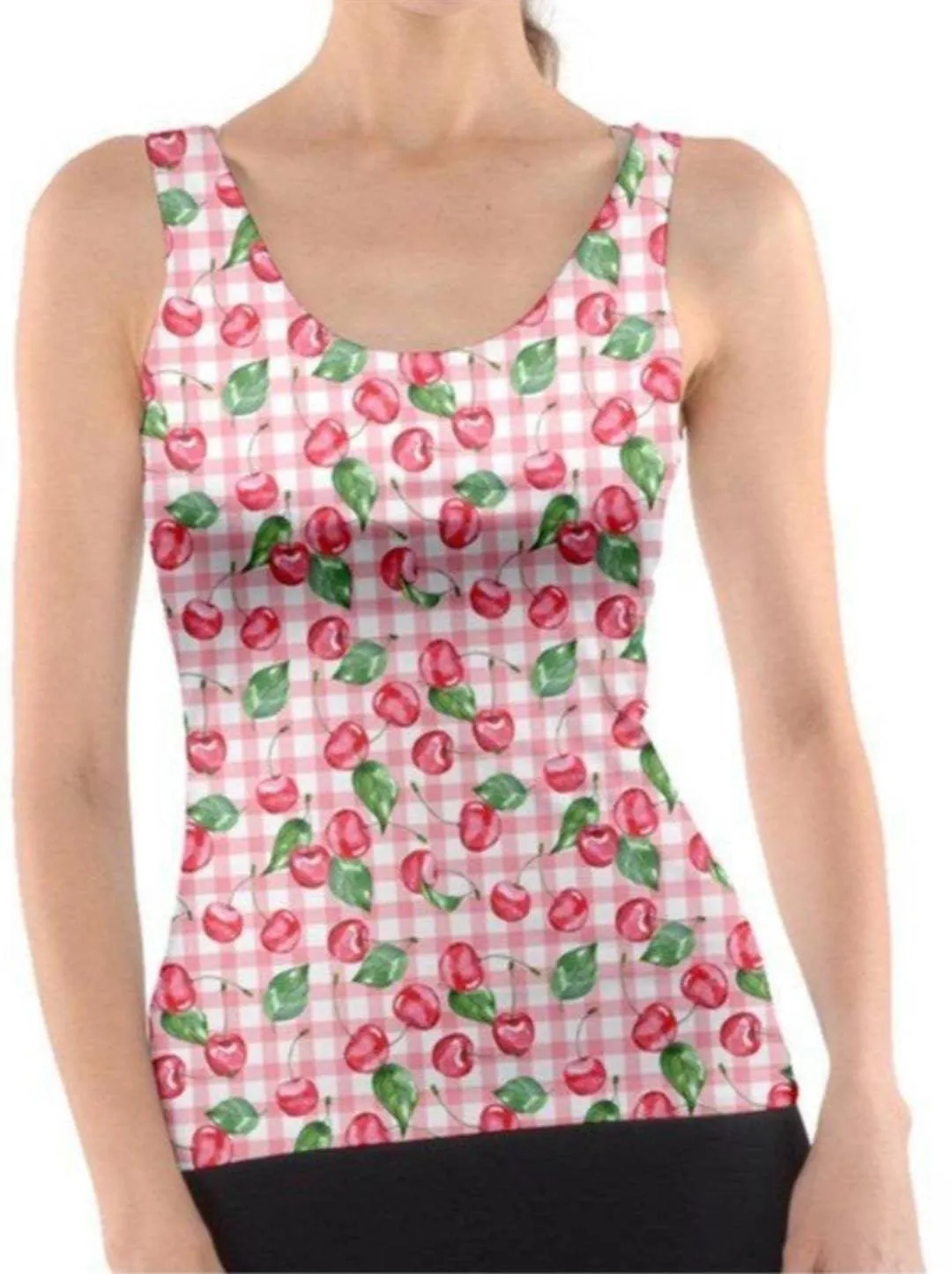 CHERRY GINGHAM Tank Top