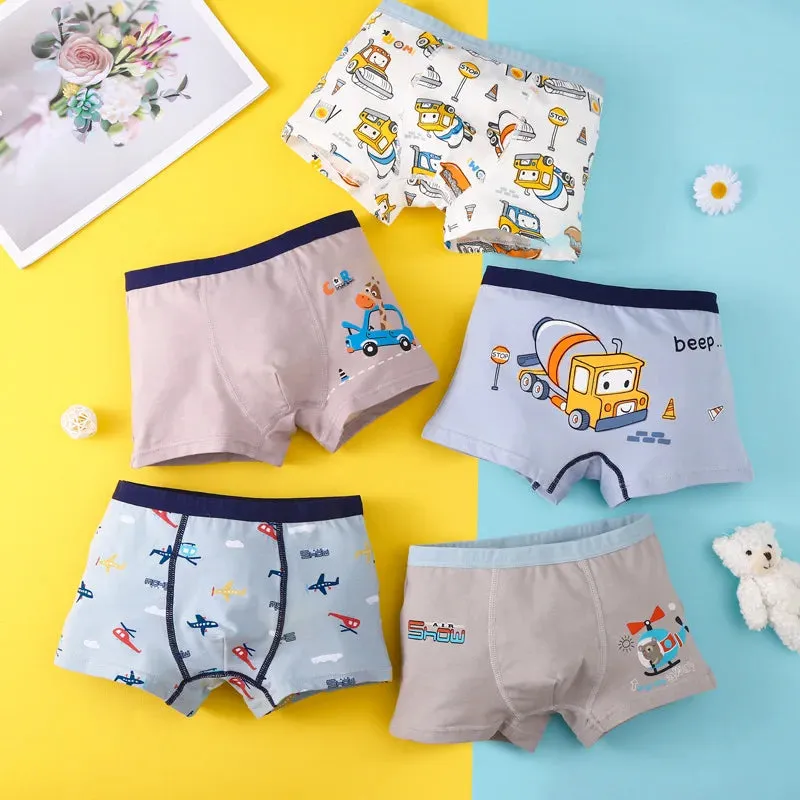 Children Boy Briefs Cotton Soft Toddler Cartoon Girl Short Panties Kid Underwear for Infant Boy Teen Underpant 2 -15 Years