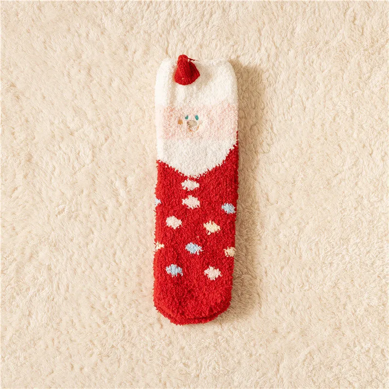 🎅Christmas Sale🎄 Coral Velvet Christmas Socks Padded Warm