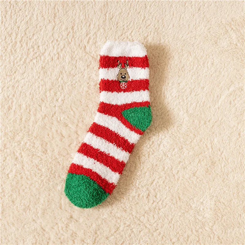 🎅Christmas Sale🎄 Coral Velvet Christmas Socks Padded Warm