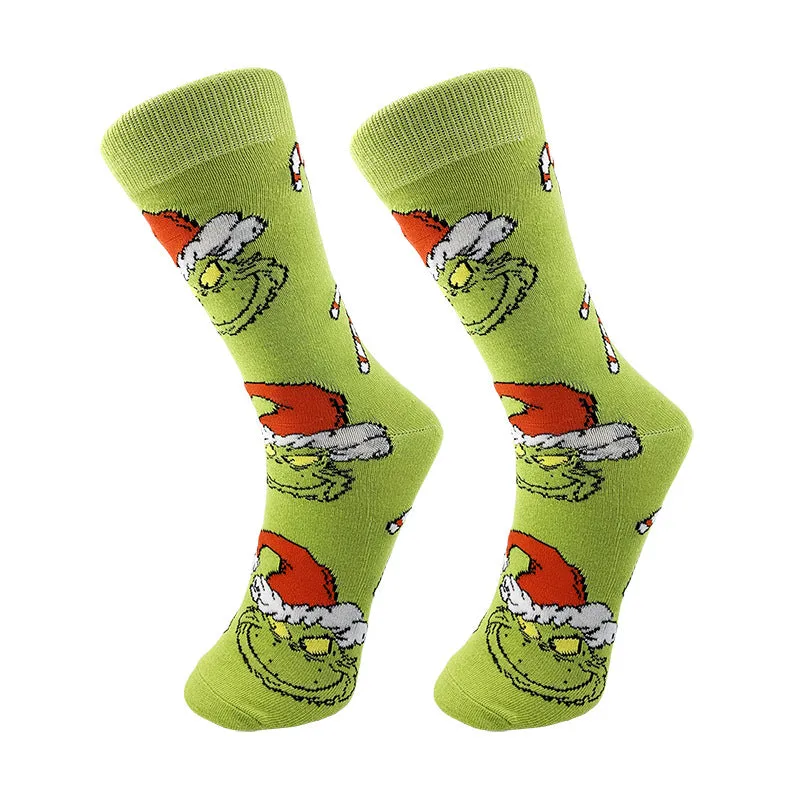 🎅Christmas Sale🎄 Grinch Knit Socks for Men and Women