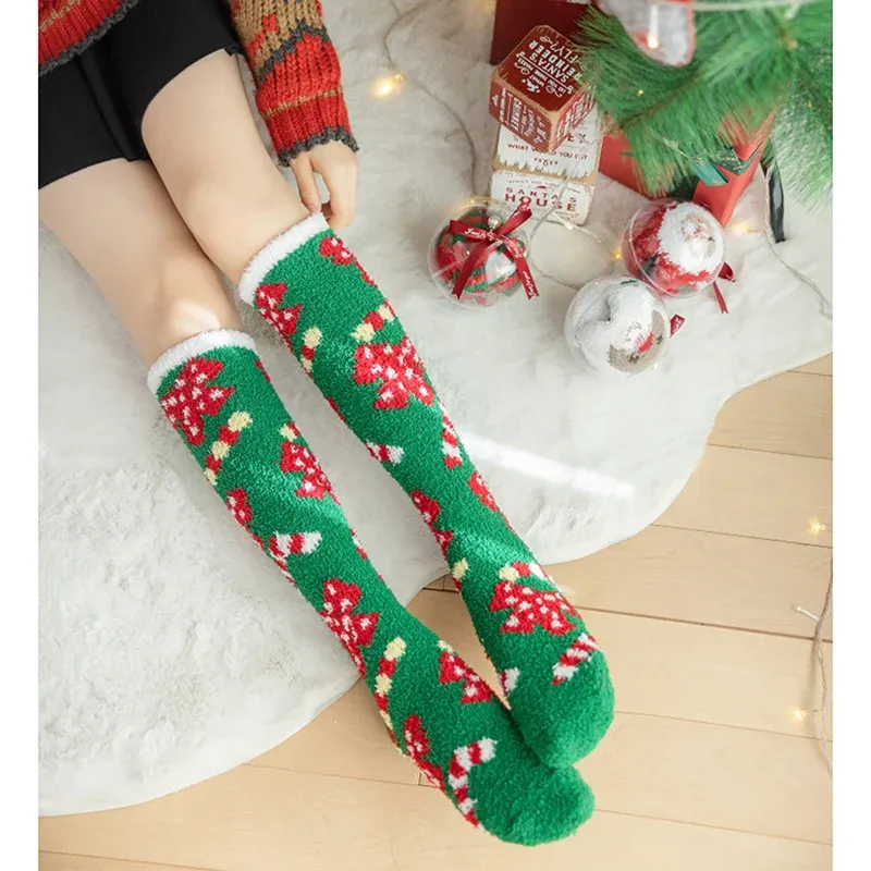 🎅Christmas Sale🎄 New Coral Velvet Calf Socks Christmas Stockings