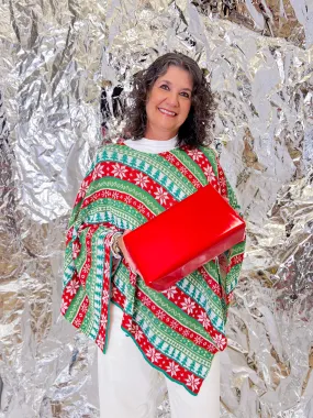 CHRISTMAS TREE HOLIDAY PONCHO