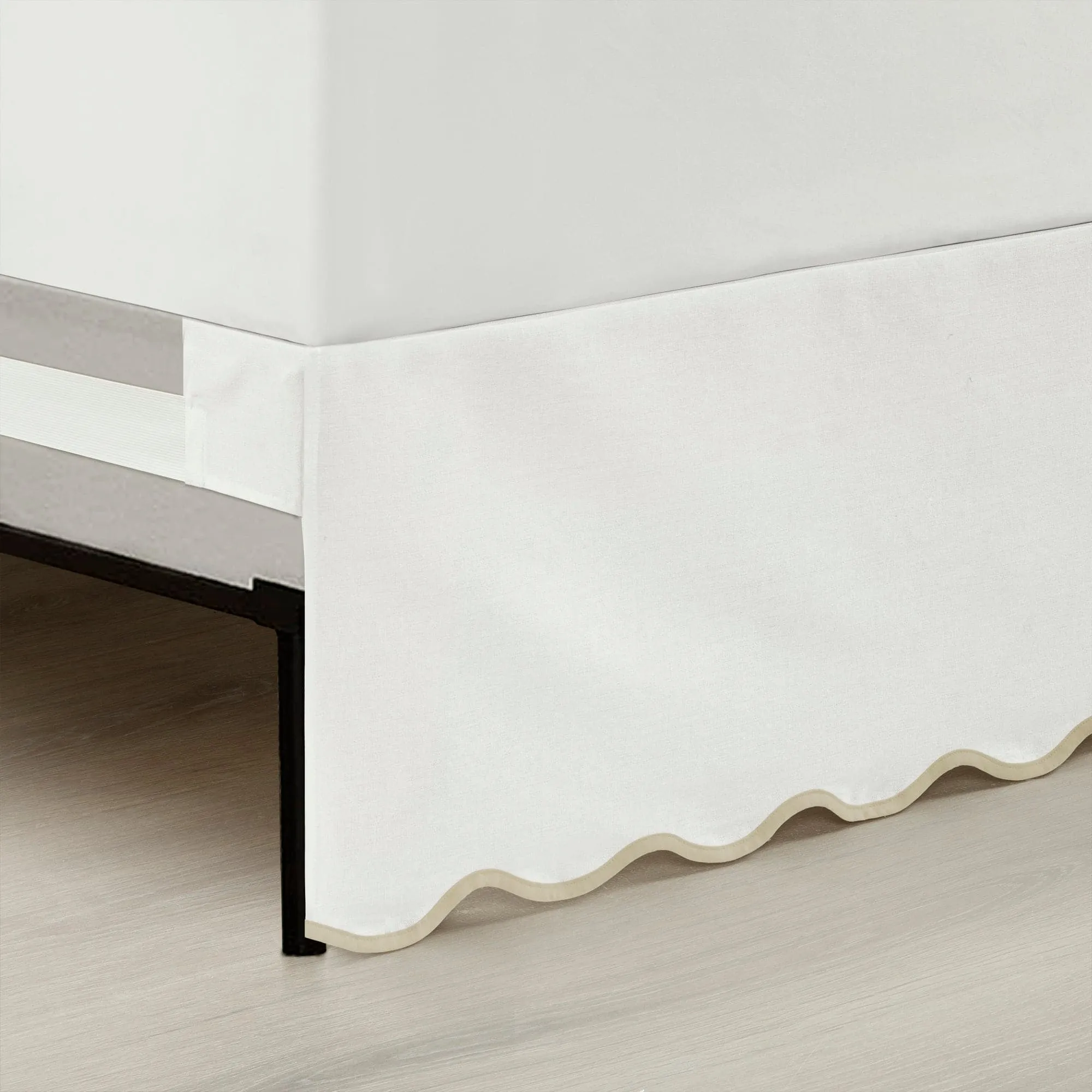 Coastal Chic Scalloped Edge Bed Skirt