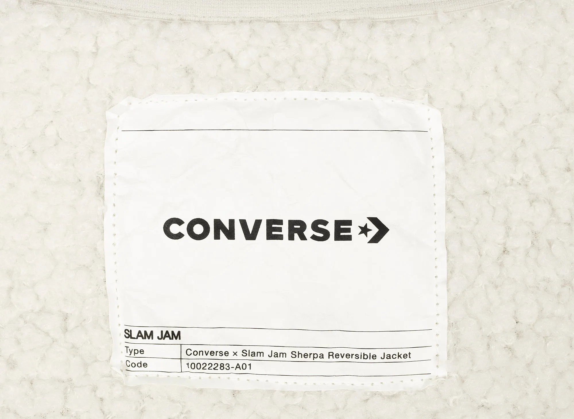 Converse x Slam Jam Sherpa Jacket in Bone Grey