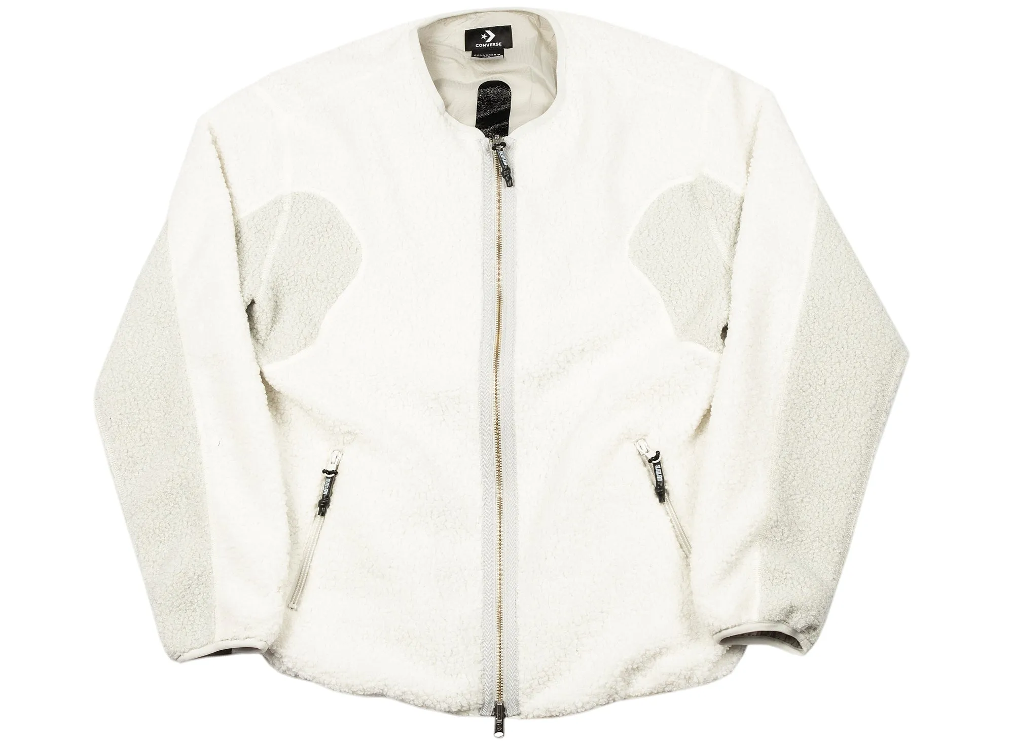 Converse x Slam Jam Sherpa Jacket in Bone Grey