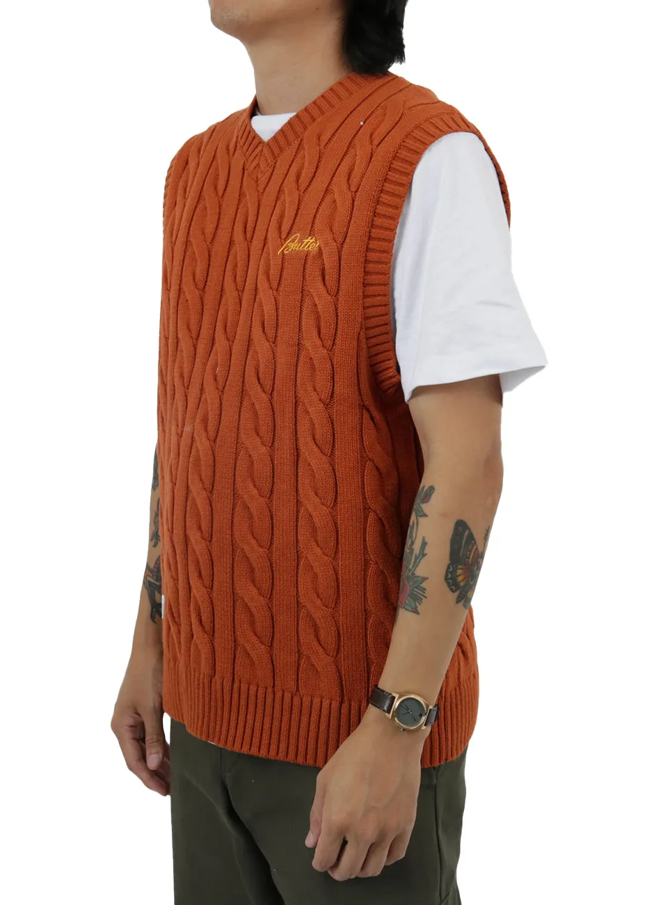 Cozy Cable Knit Vest - Oak