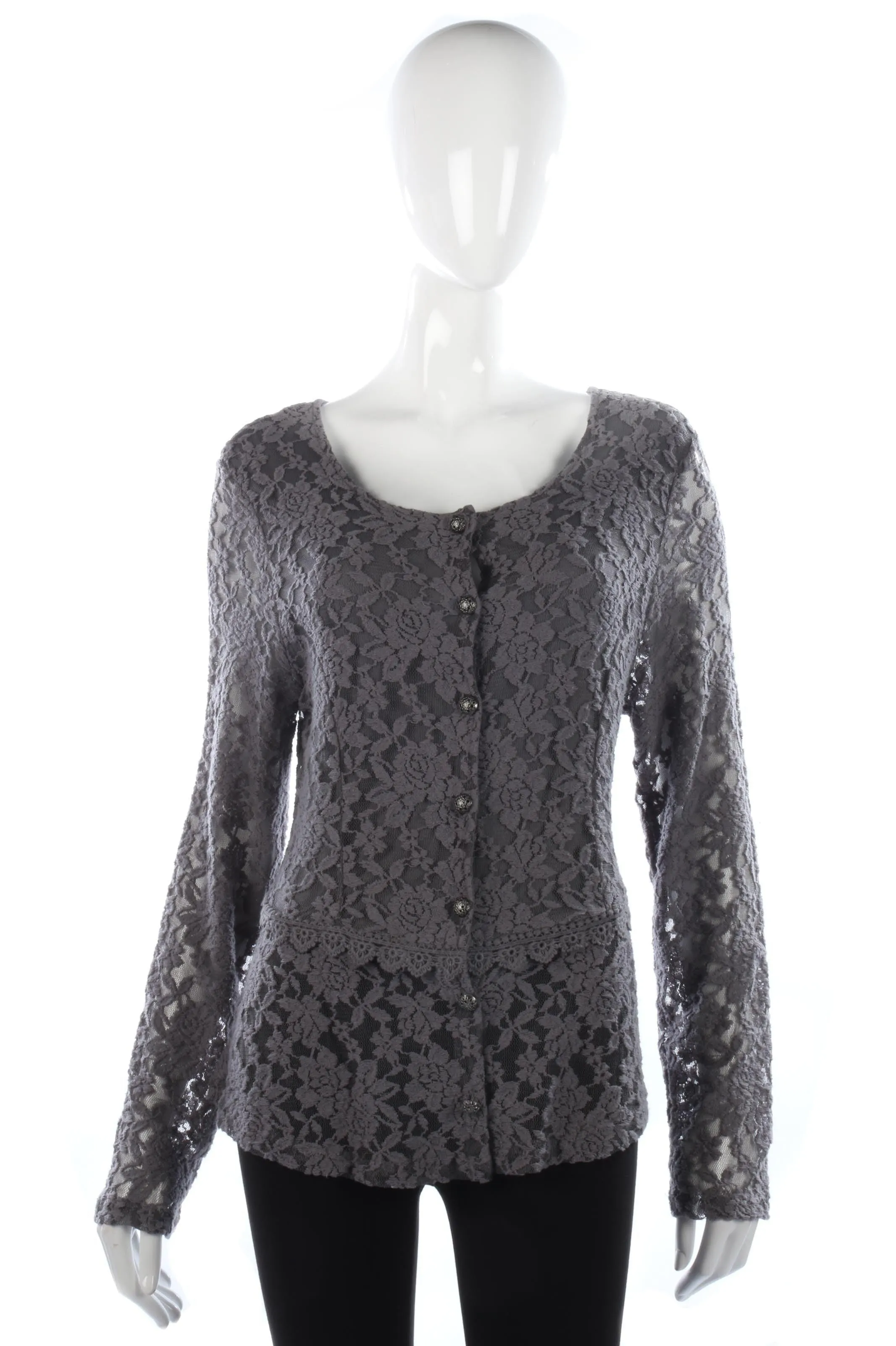 CREAM Stella Cardigan Grey Lace BNWT Size XL