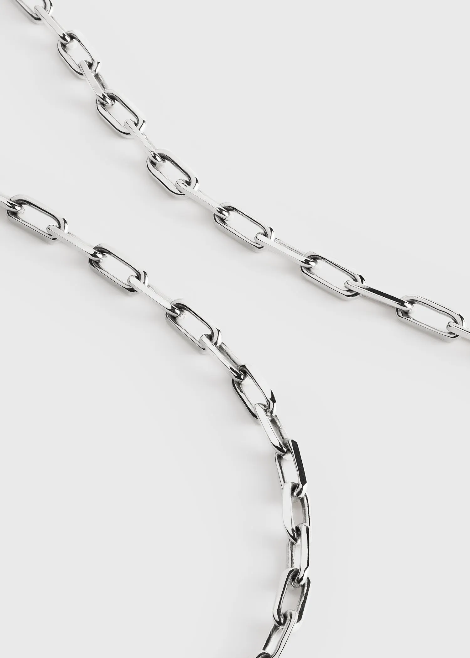 Crew-neck chain 18kt white gold